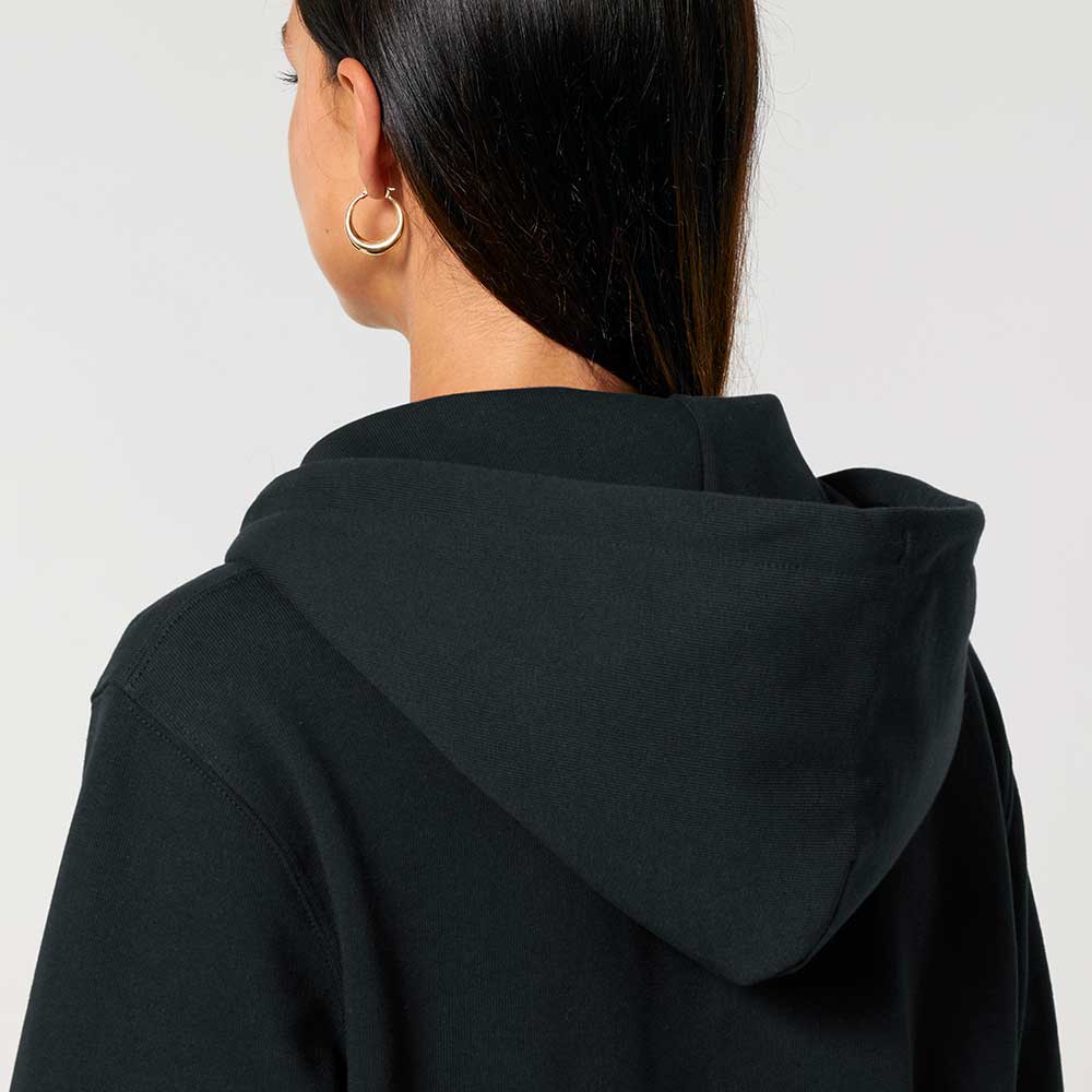 Zip-Thru-Hoodie-Sweatshirt BLACK Unisex